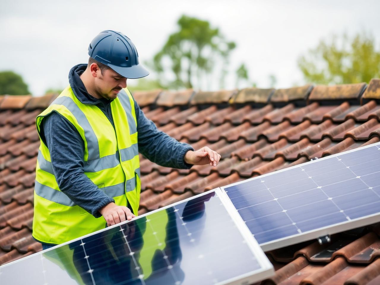 Prestwich Solar engineer at work
